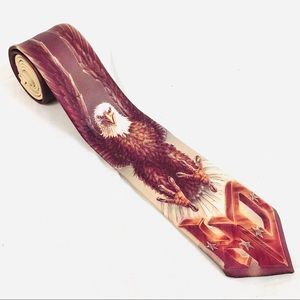 Harley Davidson Ralph Marlin Neck Tie Eagle Vtg 80